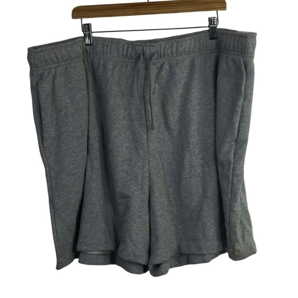 Nike Womens Standard Fit Mid Rise Shorts Stretch Heather Gray Size 3X Plus NWT